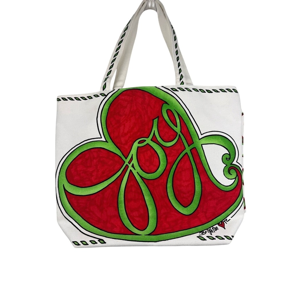 Brighton Love & Joy Canvas Holiday Tote | NWT - Picture 3 of 8